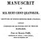 [Gutenberg 33796] • Manuscrit de 1814, trouvé dans les voitures impériales prises à Waterloo, contenant l'histoire des six derniers mois du règne de Napoléon